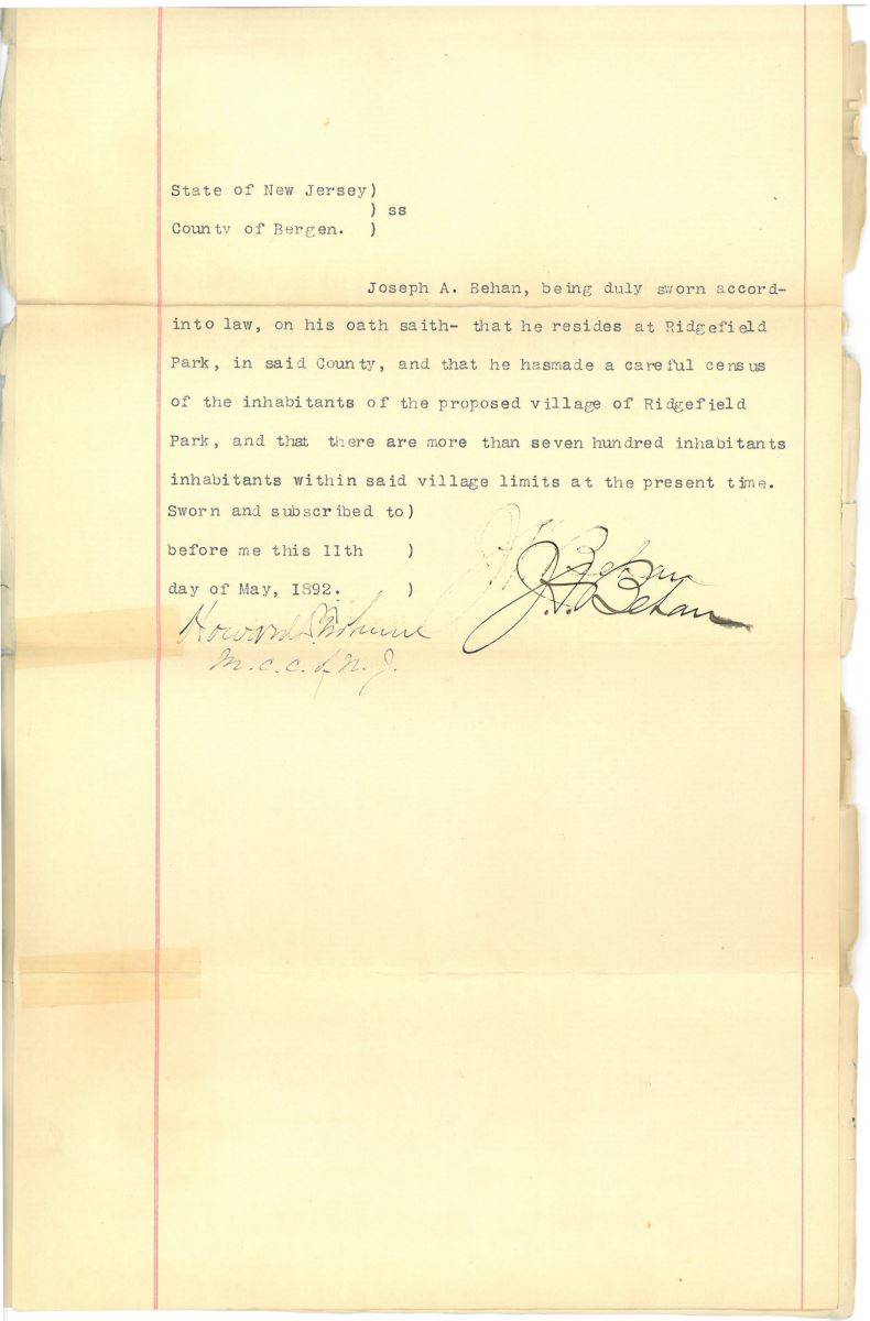 ridgefield park census 1892